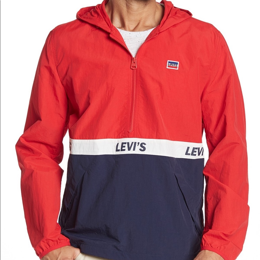 NWOT Levi’s Taslan Logo Half Zip Pullover sz S